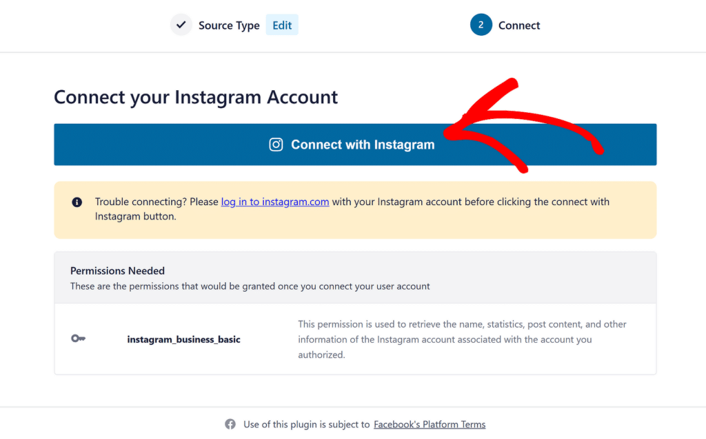 connect with instagram