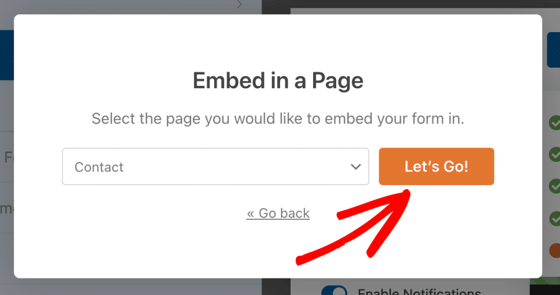 Embed in existing page