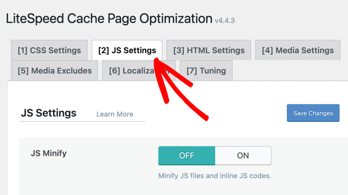 LiteSpeed Cache Page Optimization