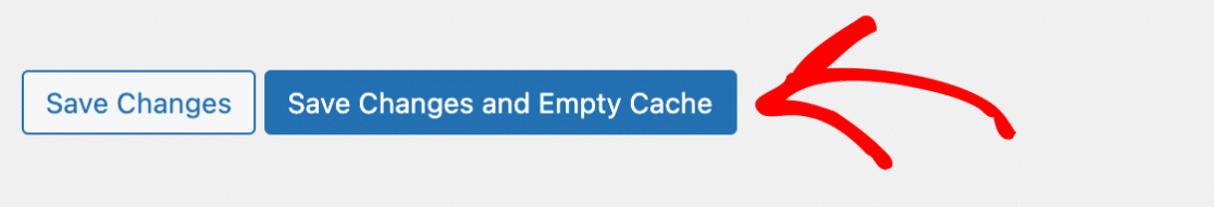 Save changes and empty cache button