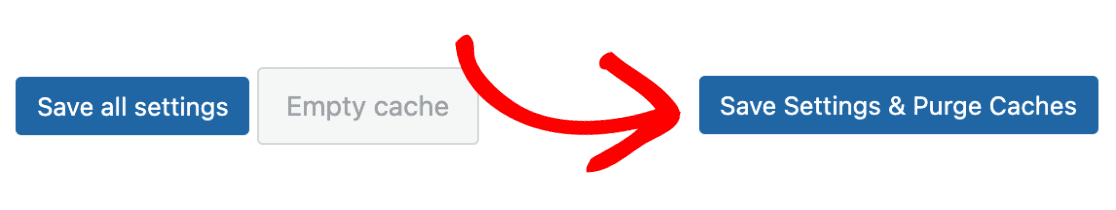 Save settings and purge caches button.