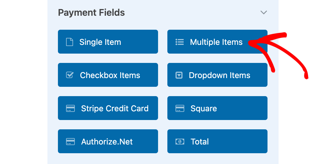 Select multiple items field