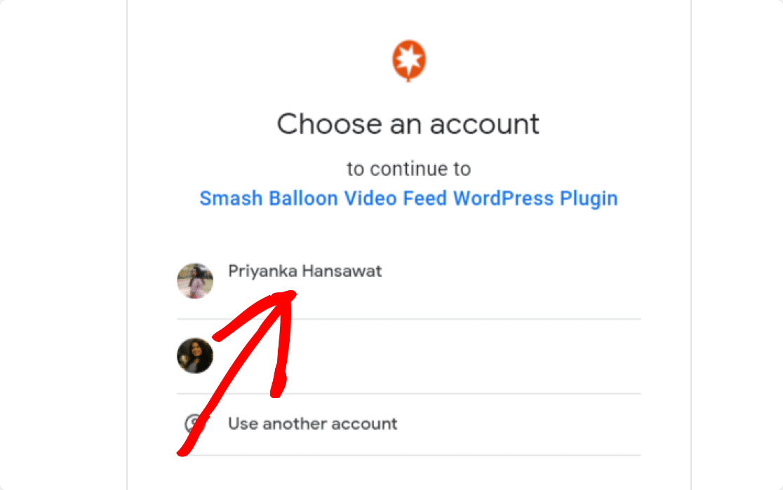 alllow account access to Smash Ballon