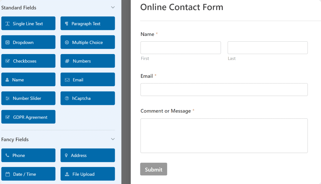 simple contact form 