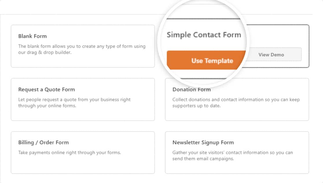 simple contact form template