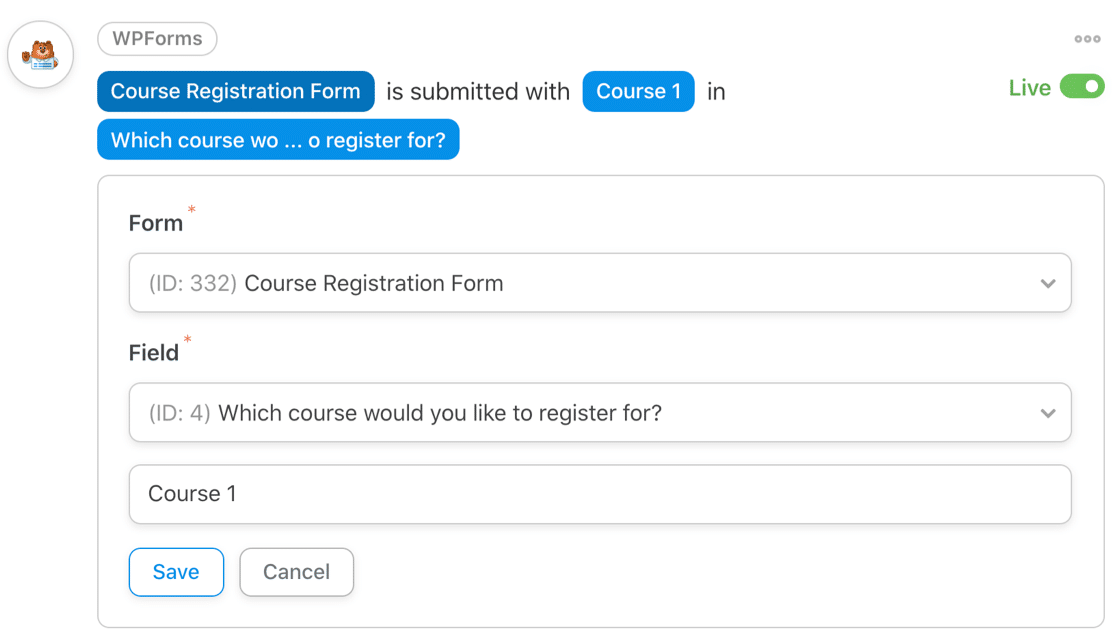 LifterLMS and WPForms integration with Uncanny Automator