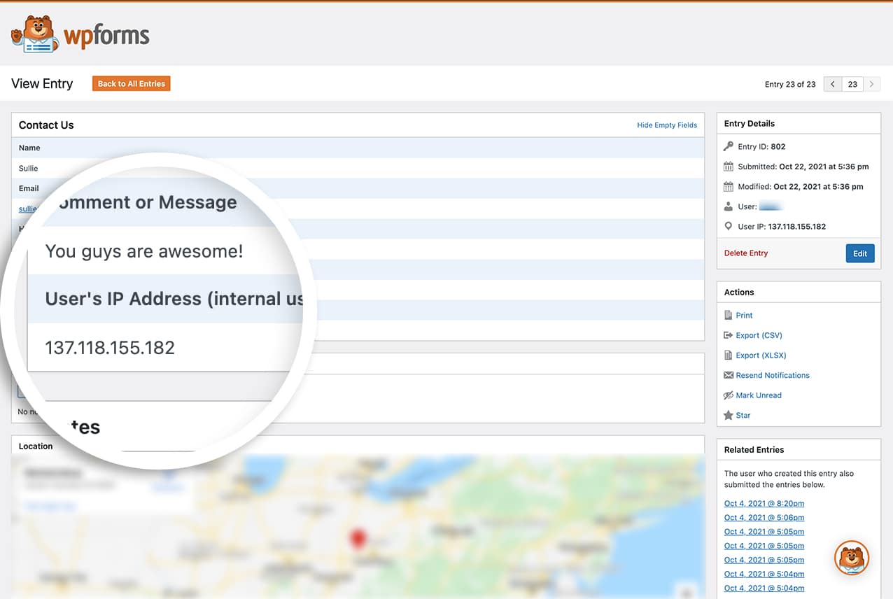 without using a Smart Tag, you can easily capture the IP address after the form is submitted to make sure the address that is recorded is a non-cached address