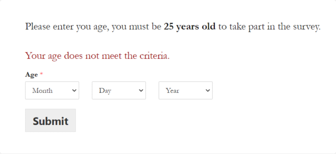 age verification form