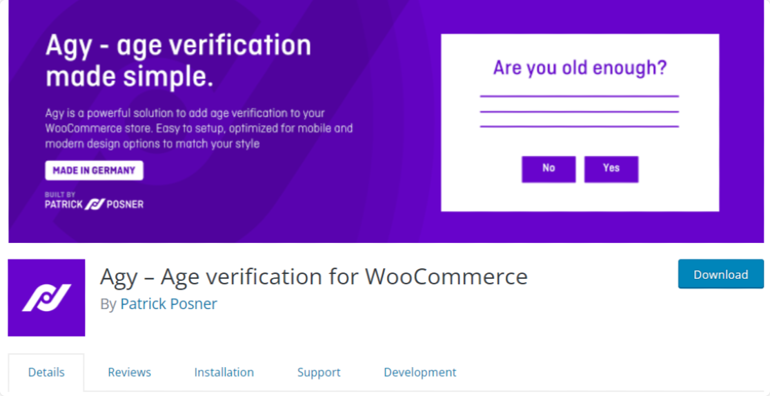 agy age verification plugin for woocommerce