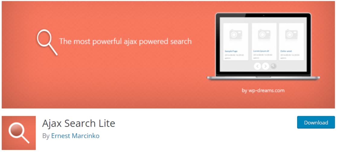 ajax lite search plugin