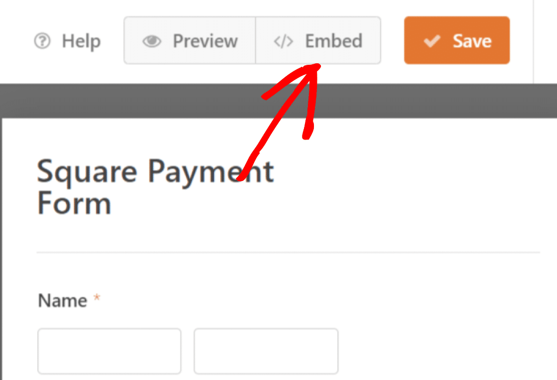 embed your square payment form