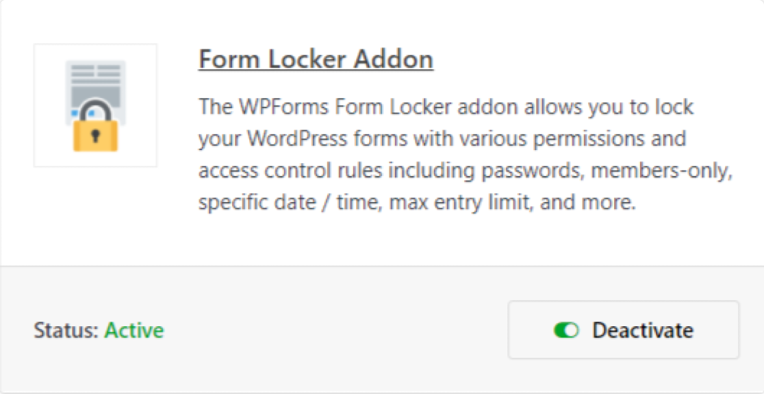 form locker addon