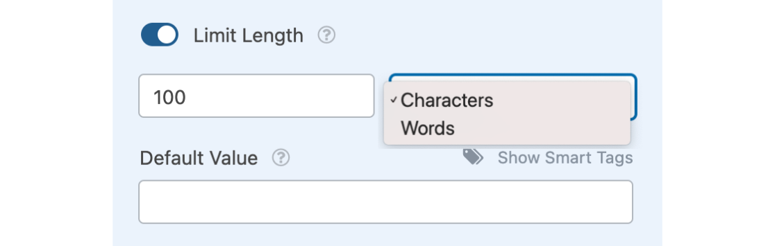 Limit length options