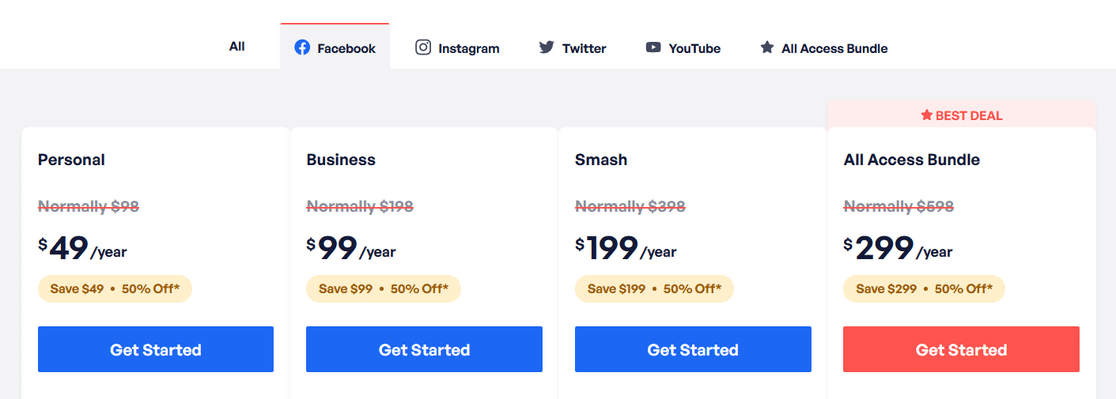 smash balloon pricing