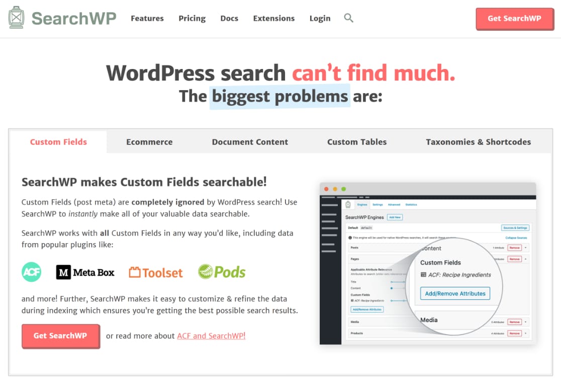 searchwp wordpress best search plugin