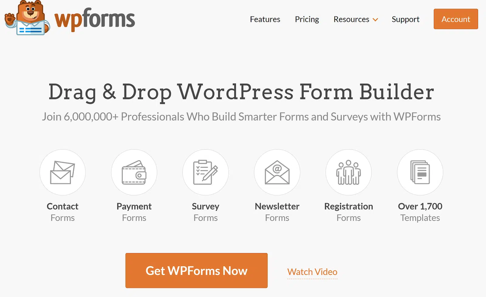 WPForms home