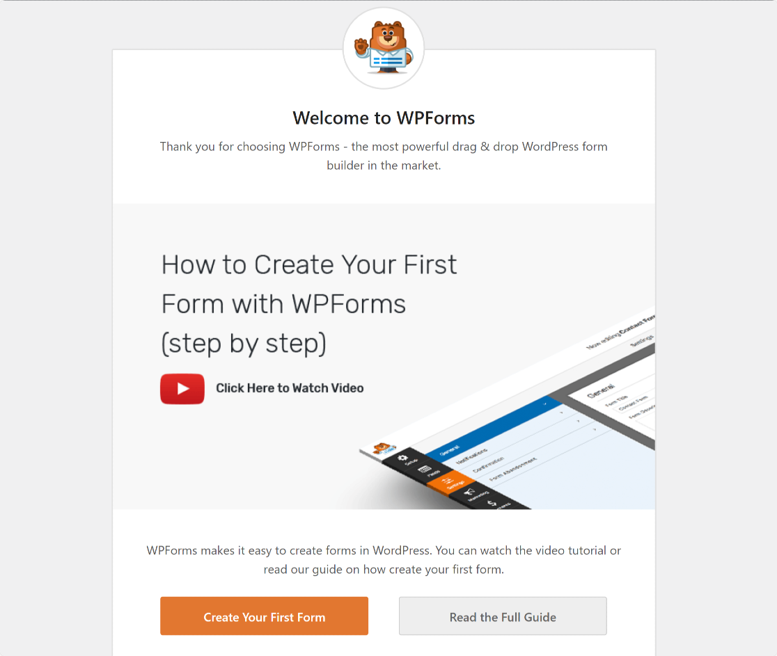 wpforms setup