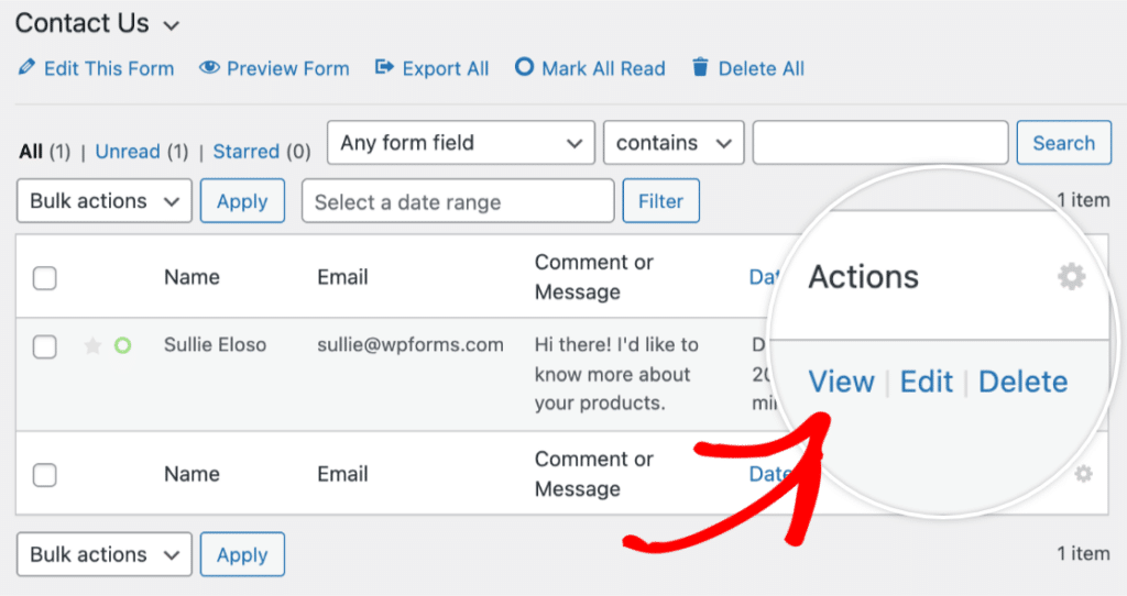 click-view-action - WPForms
