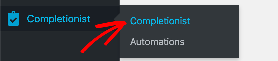 Completionist settings in WordPress