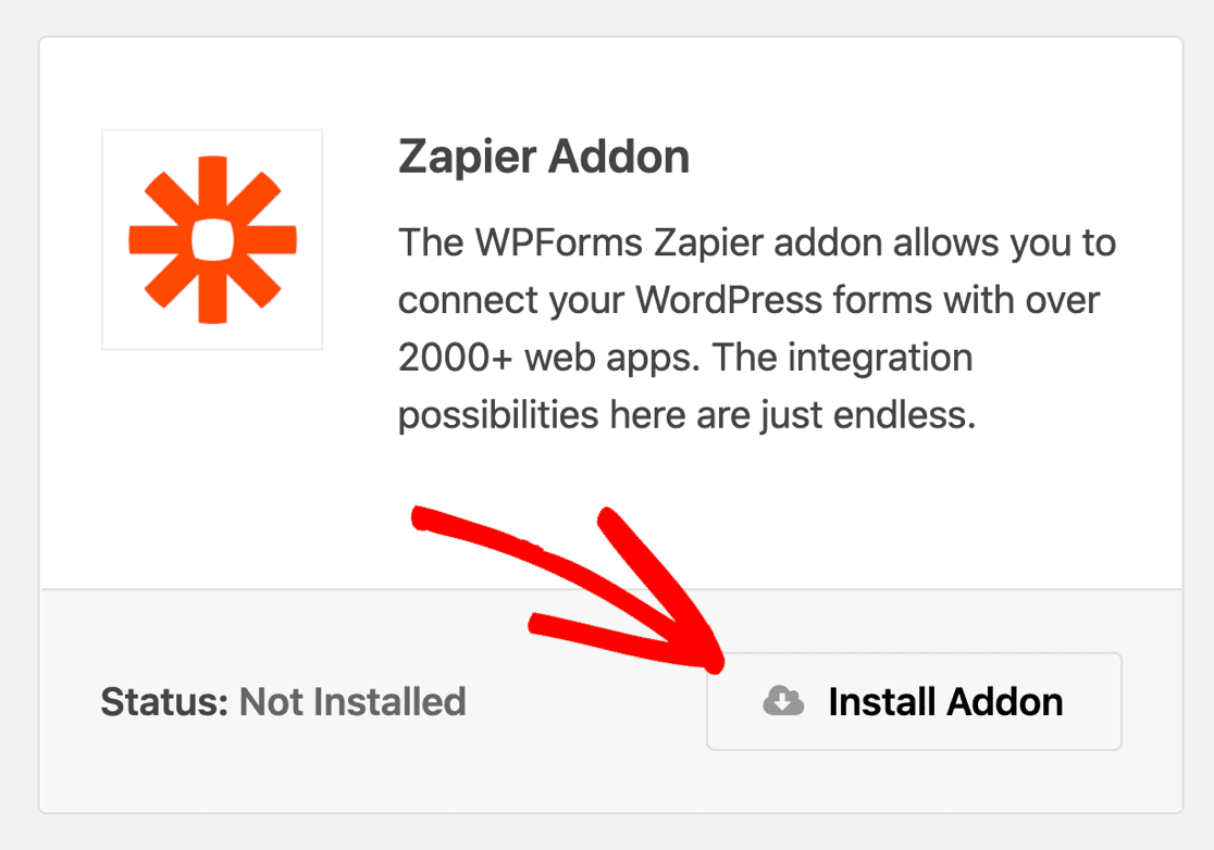 Install Zapier addon to get slack notifications from wordpress forms
