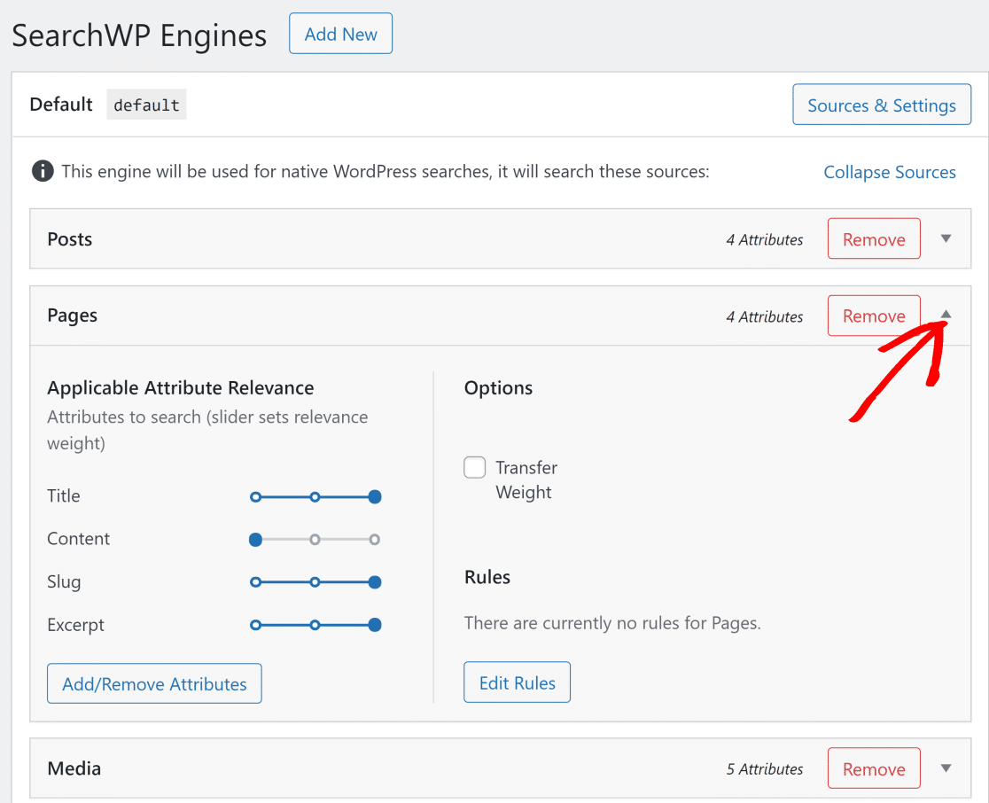 Post types dropdown