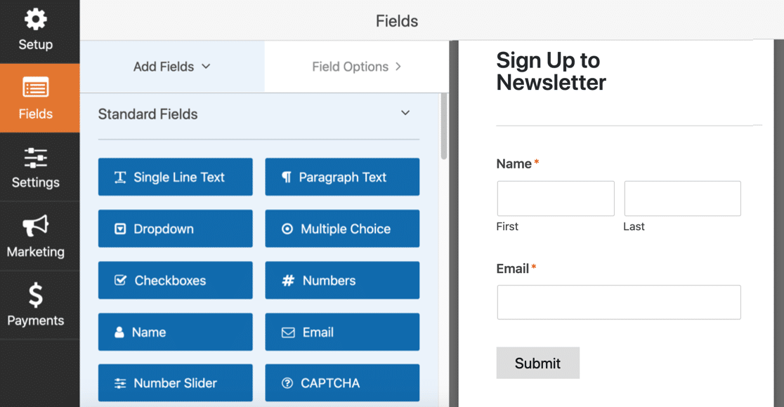 SendFox WordPress subscription form