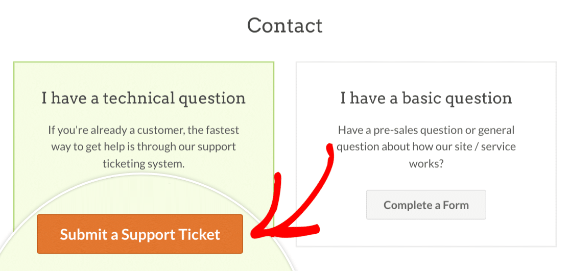 Submit a support ticket