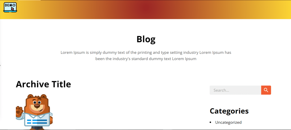 Blog page preview