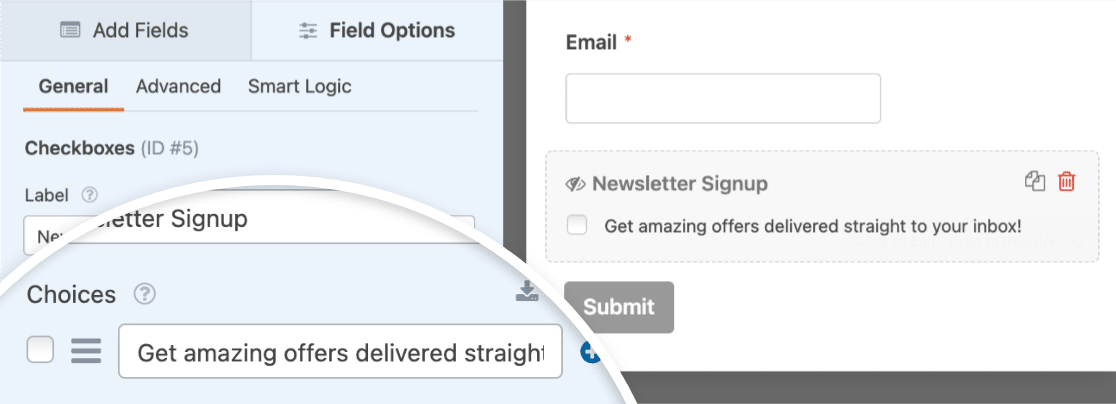 Checkboxes field choice label 