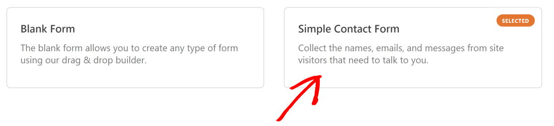 Simple contact form