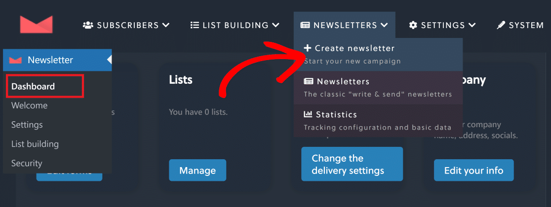 Create newsletter