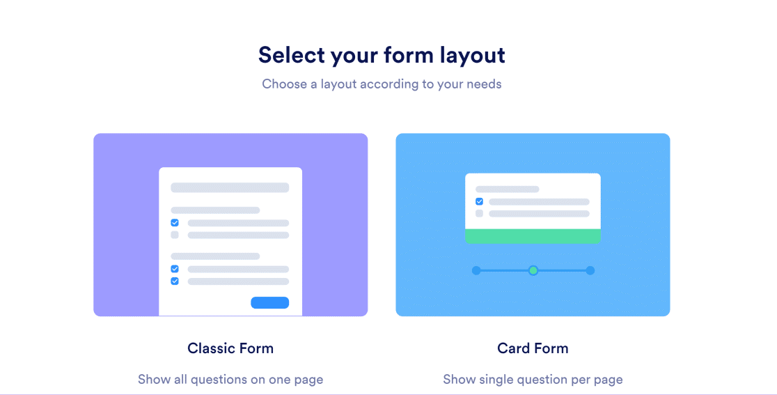 Jotform layout options