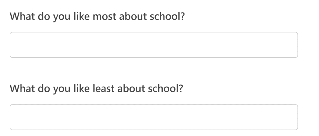 What do you like the most and least about school