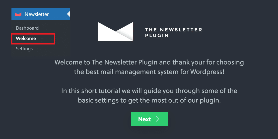 Newsletter setup