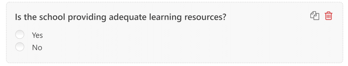 student survey - learning resource adequacy