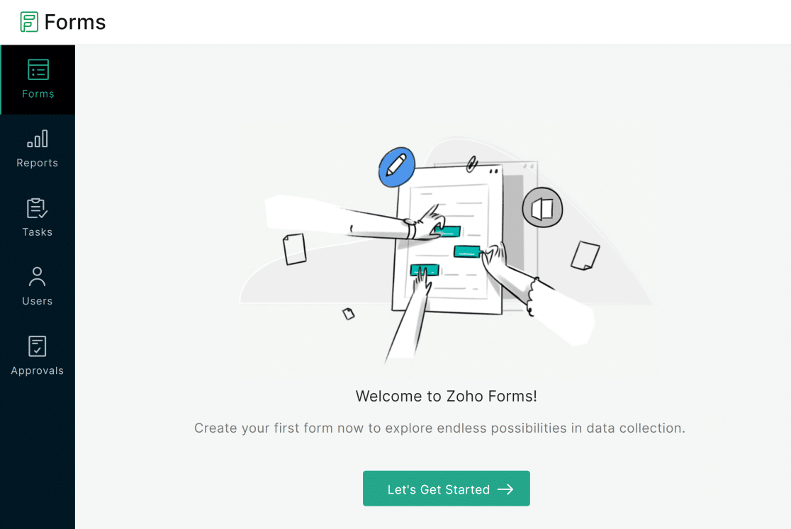 Get started with zoho forms