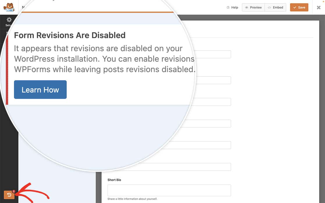 you will see a message letting you know if your global post revisions are disabled