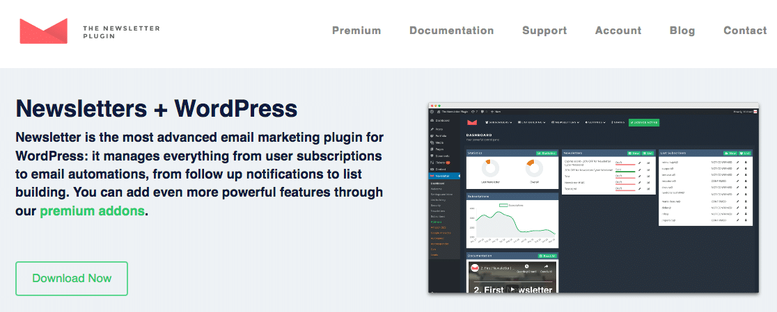 Newsletter, a WordPress email subscription plugin