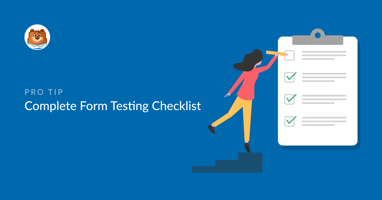 Lista de verificação completa para teste de formulários