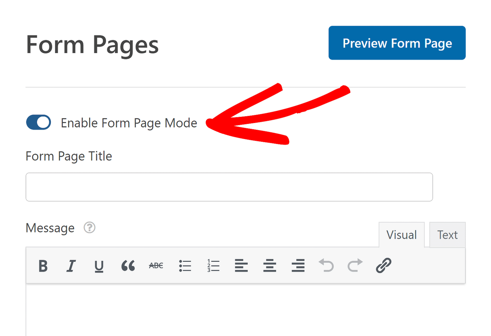 enable form pages mode