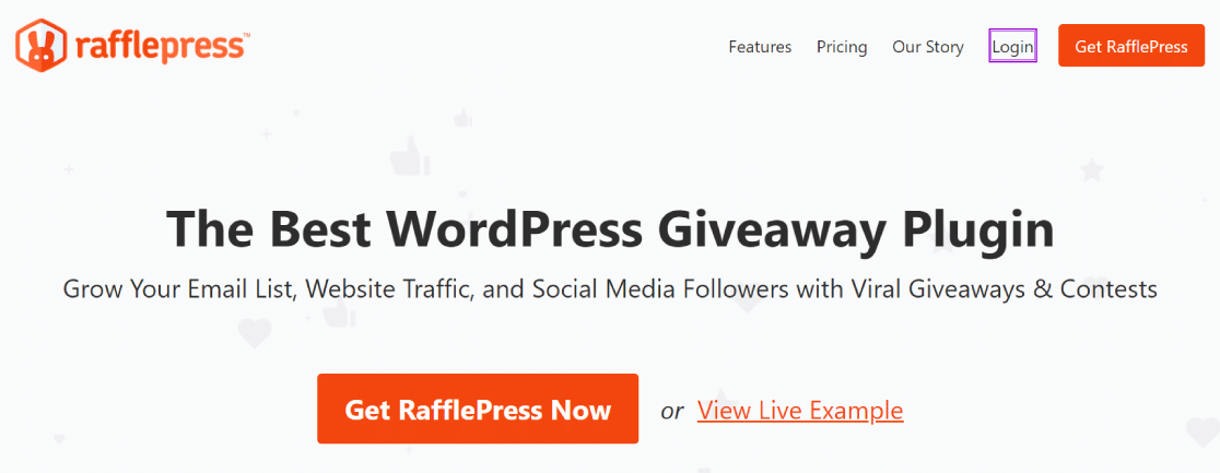 RafflePress homepage