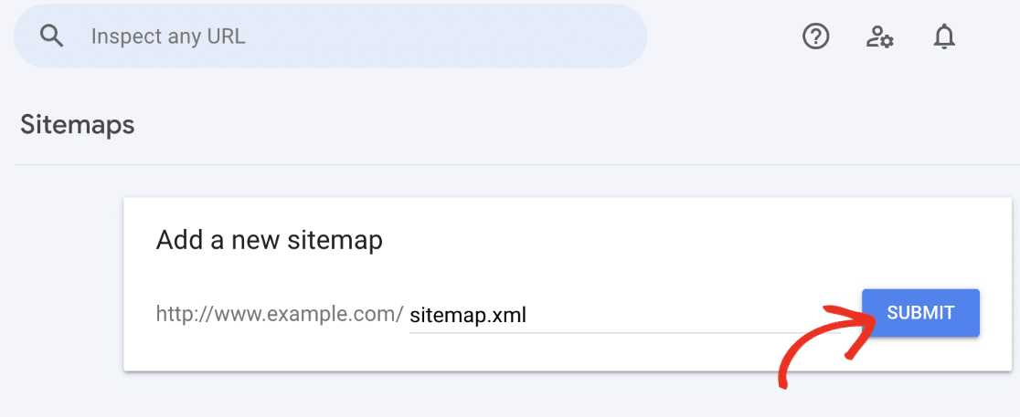 Submitting sitemap