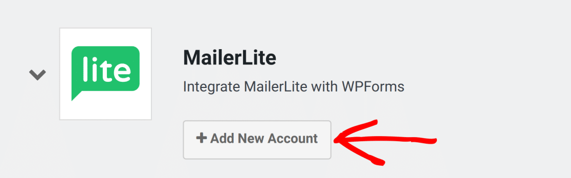 MailerLite add new account