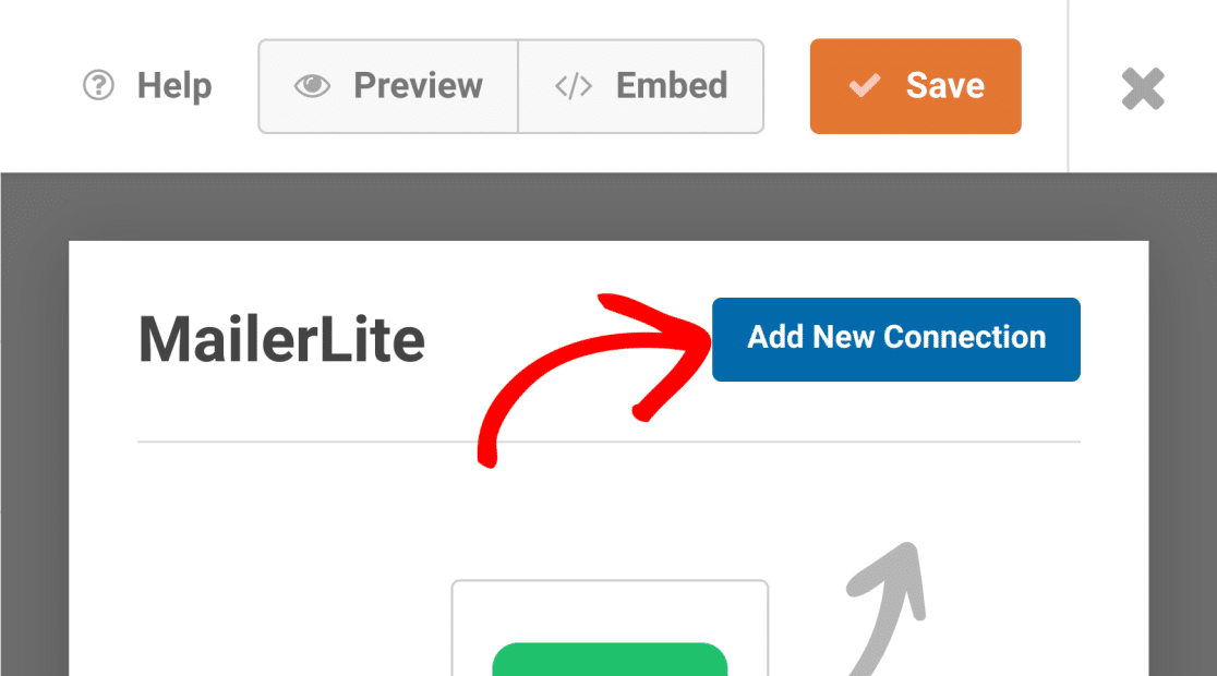 Add a new MailerLite connection to your form
