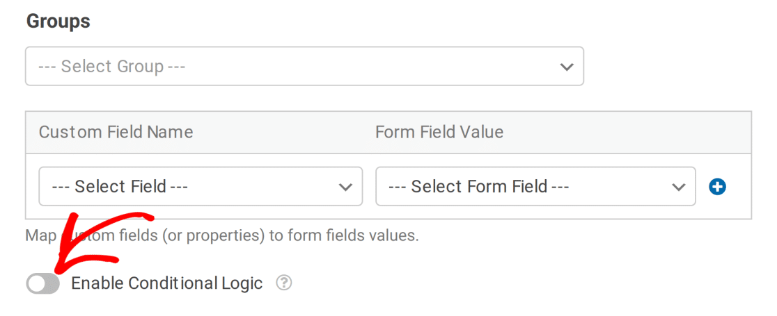 Enable conditional logic