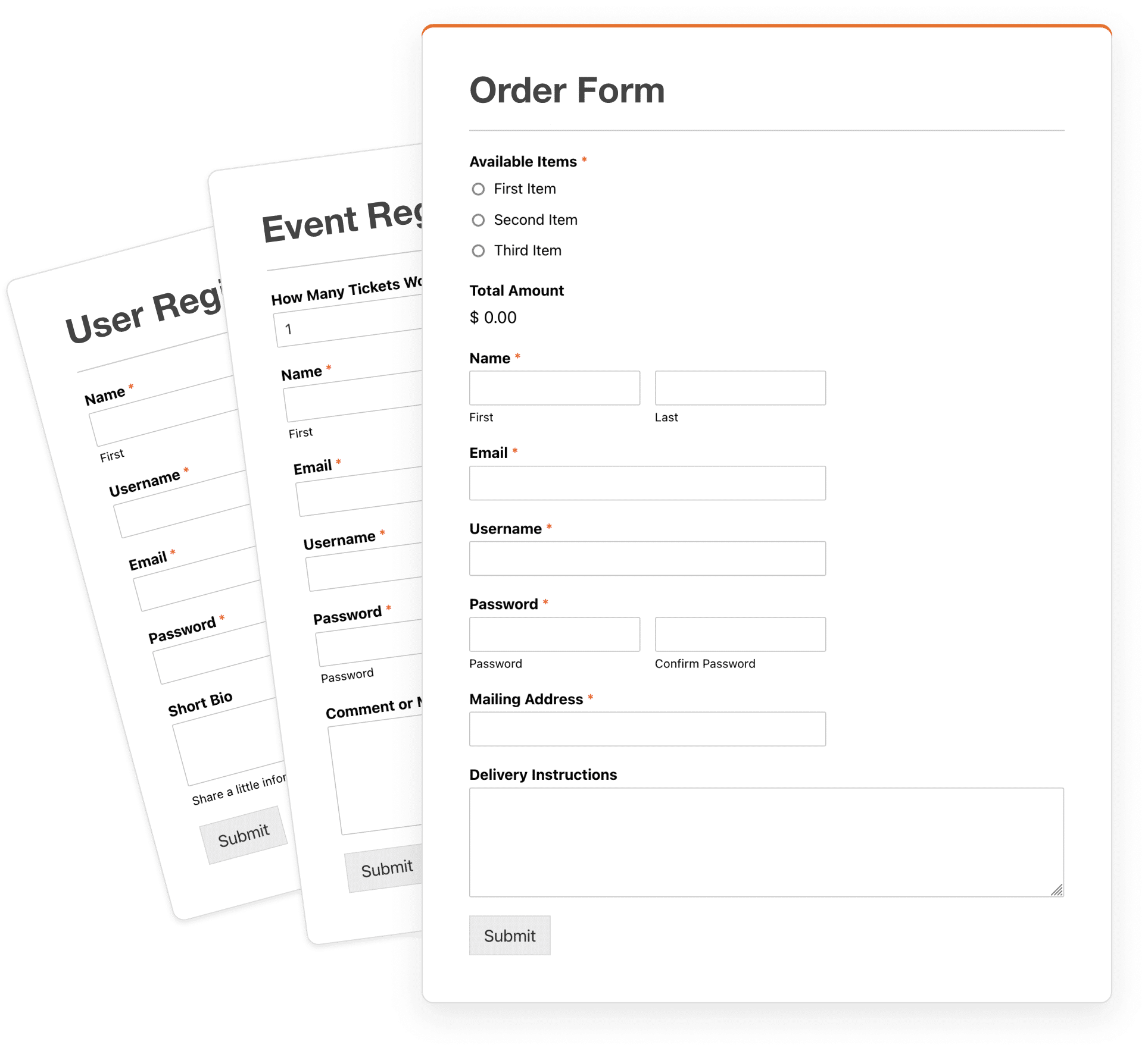 Different Types of WordPress Forms