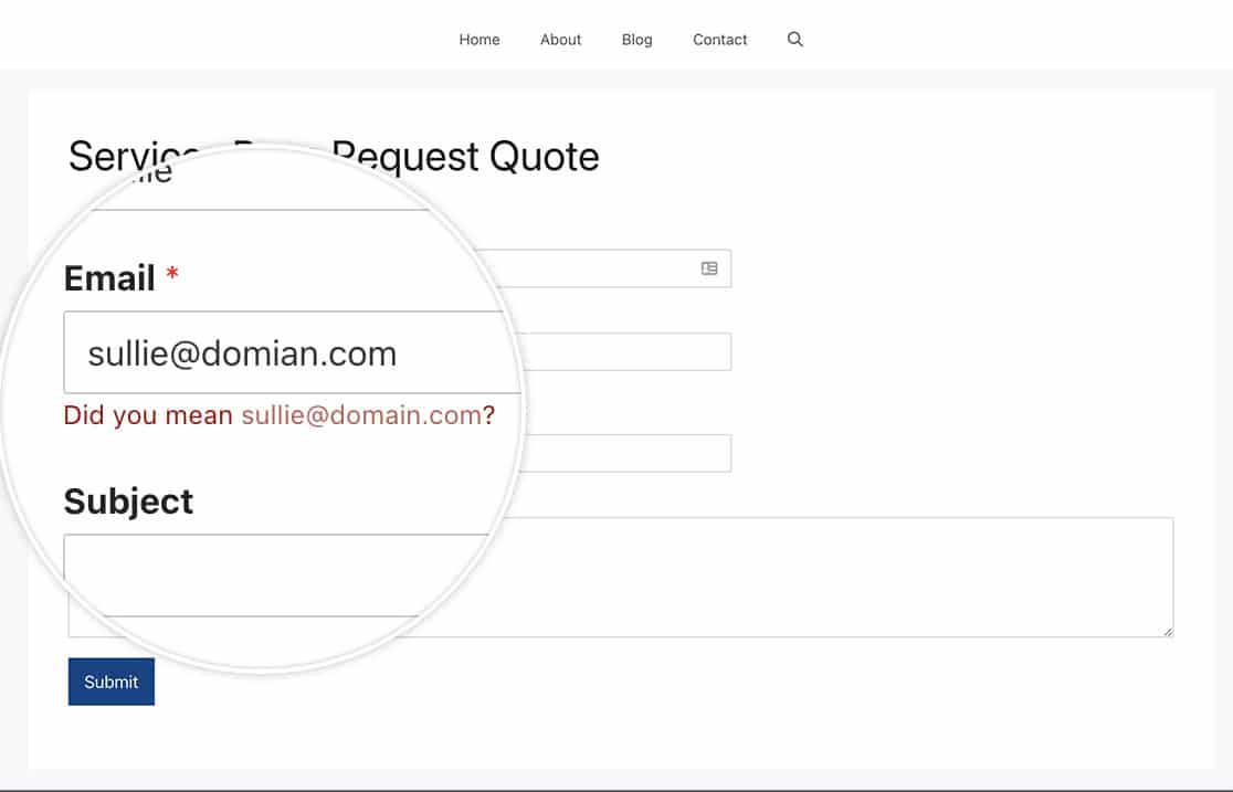 Using this snippet, you can now add domains to the email suggestion list