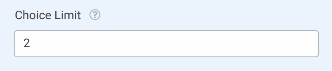 Add choice limit