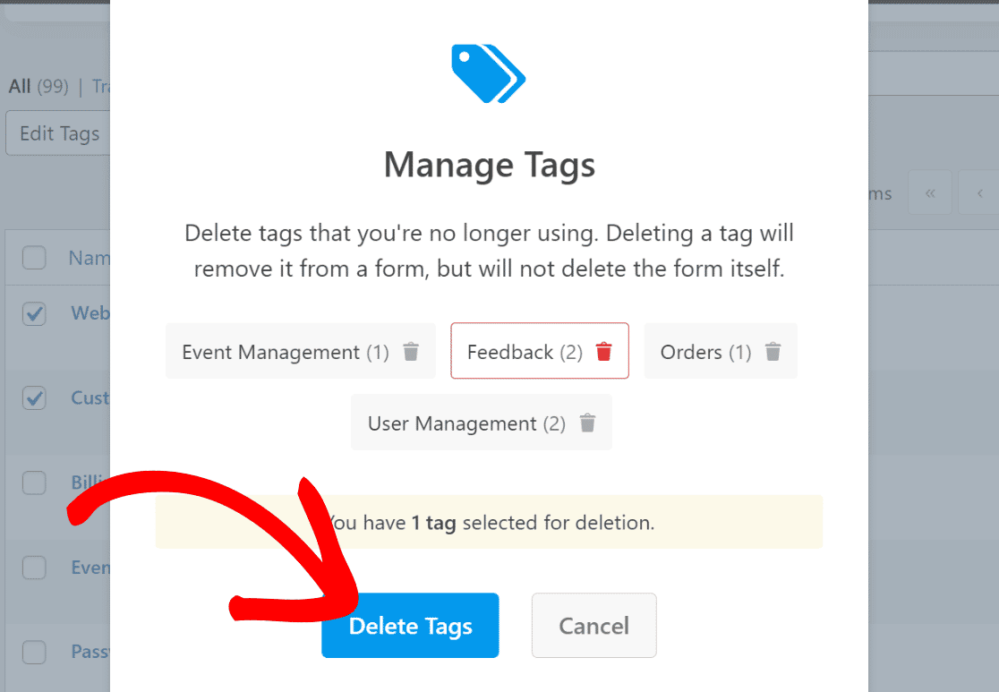 Delete tags 