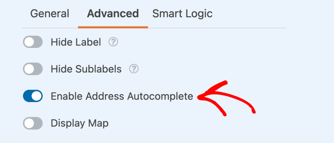 Enabling address autocomplete